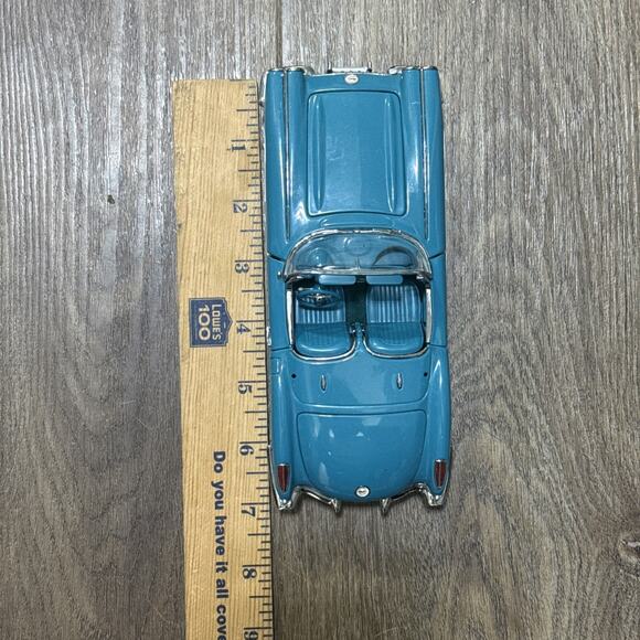 1960 Corvette Convertible Turquoise Diecast Car- Franklin Mint- READ DESCRIPTION - Picture 16 of 16